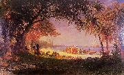 Albert Bierstadt The Landing of Columbus oil painting reproduction